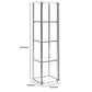 Glass And Metal Curio Cabinet With 4 Shelves, Clear And White By Benzara | Cabinets | Modishstore - 5
