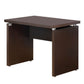 Transitional Style Wooden Desk Return With Wide Top, Espresso Brown By Benzara | Desks |  Modishstore 