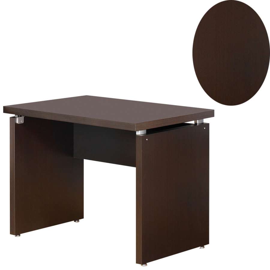 Transitional Style Wooden Desk Return With Wide Top, Espresso Brown By Benzara | Desks |  Modishstore  - 2