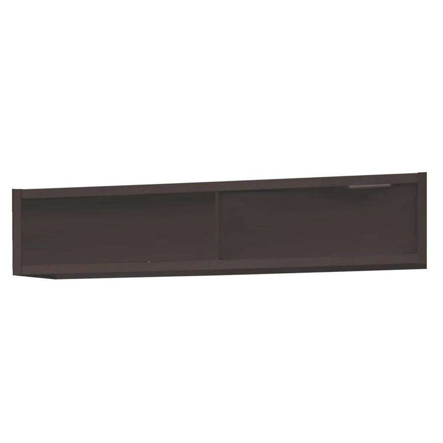 Wooden Media Cabinet Bridge With Back Panel, Espresso Brown By Benzara | Cabinets |  Modishstore  - 4