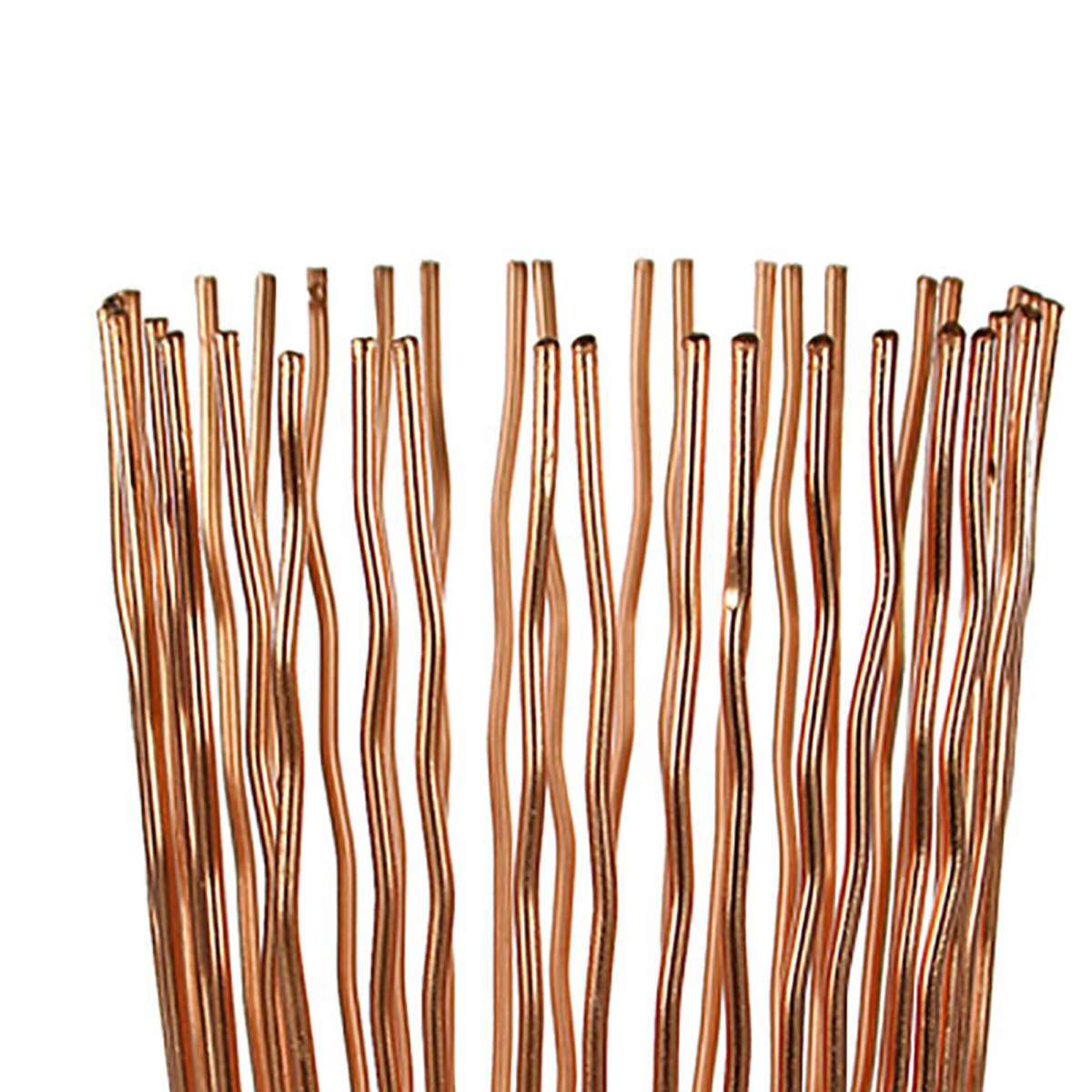 Metal Pillar Candle Holder With Wavy Wires, Rose Gold By Benzara | Candle Holders |  Modishstore  - 5