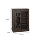 Wooden Accent Cabinet With Sliding Door, Brown By Benzara | Cabinets | Modishstore - 5