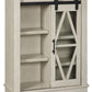 Wooden Accent Cabinet With Sliding Door, Antique White By Benzara | Cabinets | Modishstore