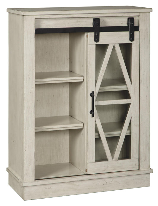 Wooden Accent Cabinet With Sliding Door, Antique White By Benzara | Cabinets | Modishstore