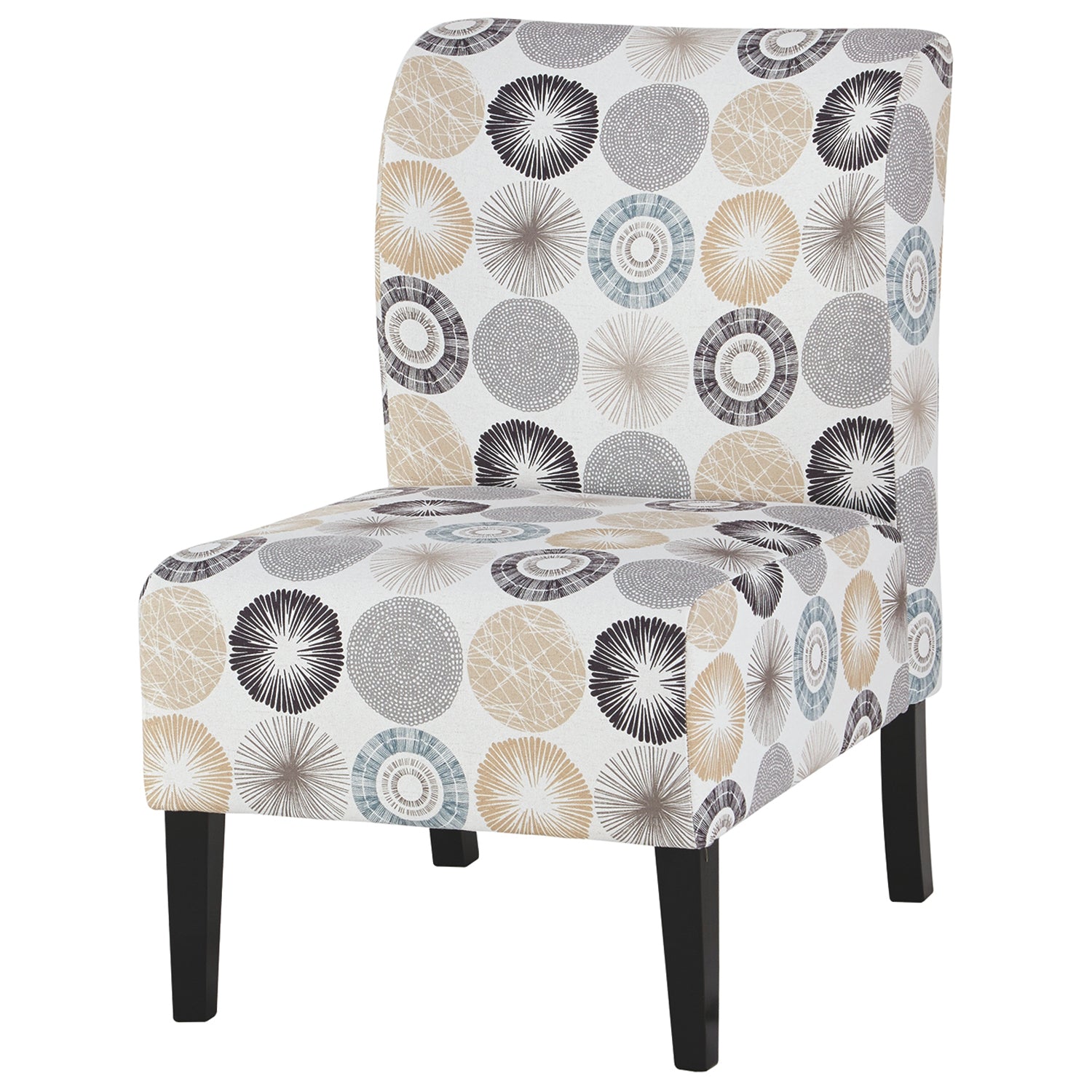 Wooden Armless Accent Chair With Fabric Upholstery, Multicolor By Benzara | Accent Chairs | Modishstore