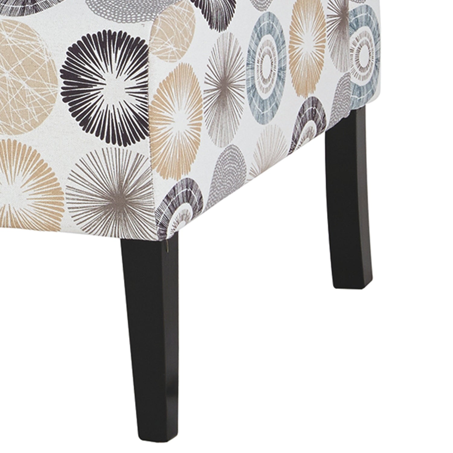 Wooden Armless Accent Chair With Fabric Upholstery, Multicolor By Benzara | Accent Chairs | Modishstore - 2