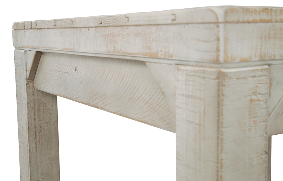 Farmhouse Style Wooden End Table With Plank Design Open Shelf, White By Benzara | End Tables | Modishstore - 2