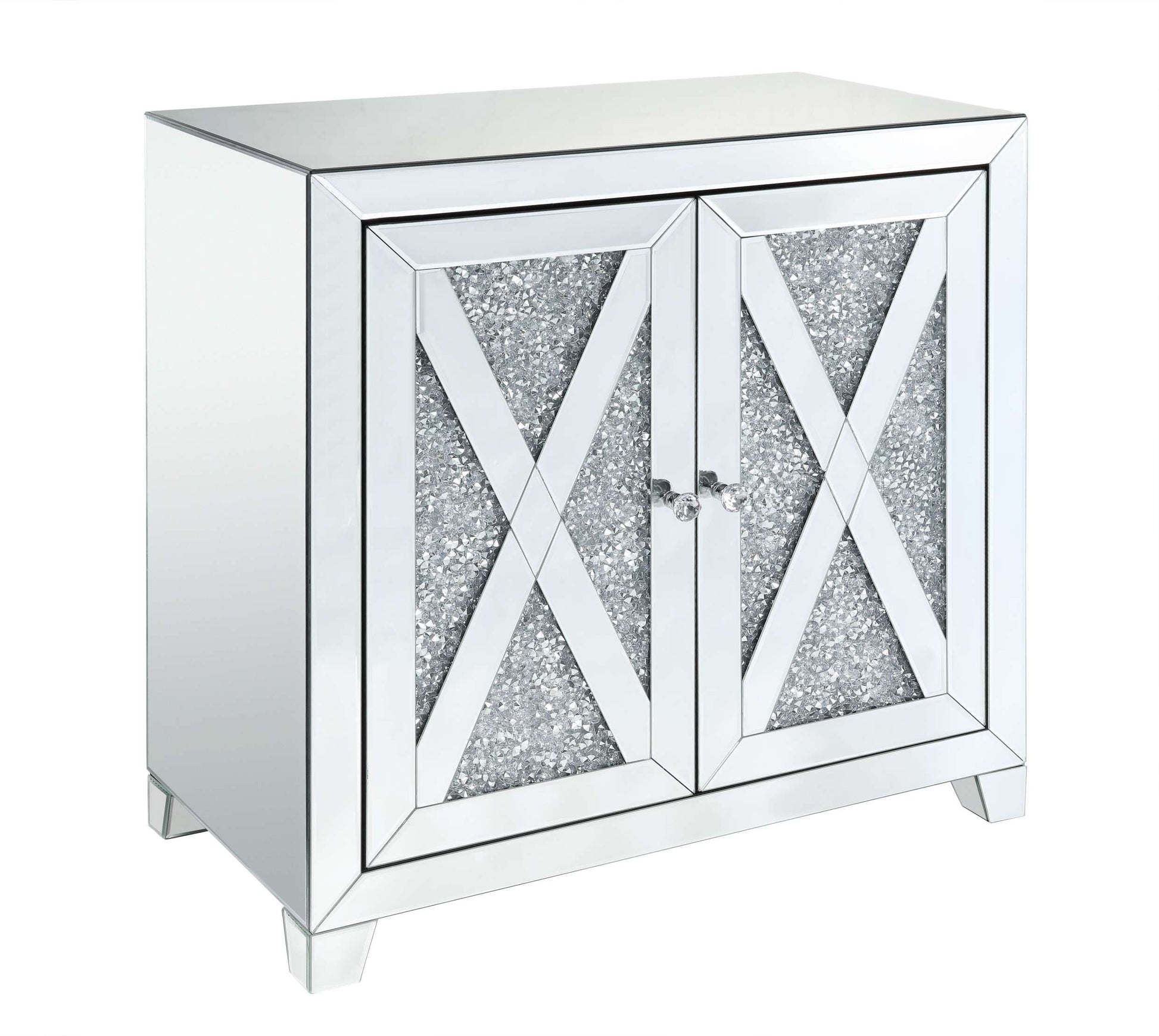 Wooden Console Table With Storage Spaces And X Shape Trims, Silver By Benzara | Console Tables |  Modishstore 