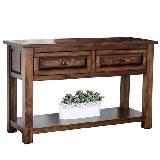 Transitional Sofa Table With Plank Top And 2 Drawers, Walnut Brown By Benzara | Console Tables |  Modishstore 