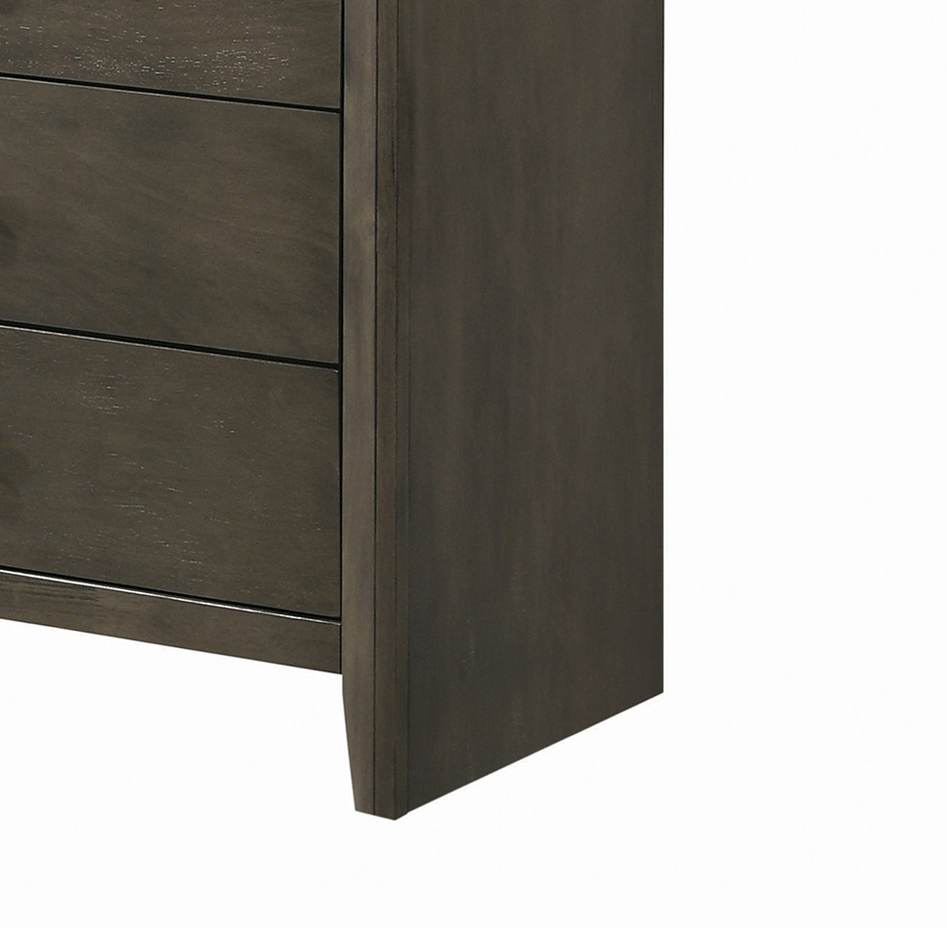 Transitional Style Wooden Chest With 5 Spacious Drawers, Gray By Benzara | Cabinets | Modishstore - 4