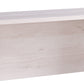 Rectangular Wooden Desk Return With Casters And Grain Details, White Oak By Benzara | Desks |  Modishstore  - 3