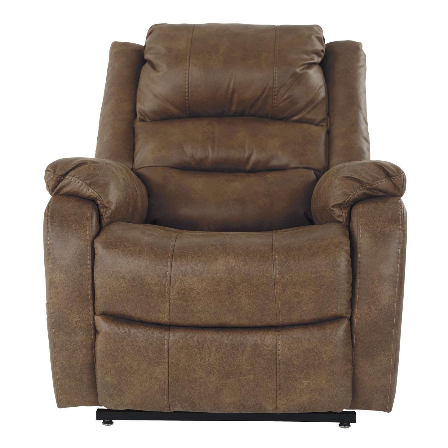 Leatherette Metal Frame Power Lift Recliner With Tufted Backrest, Brown By Benzara | Chairs & Recliners |  Modishstore 