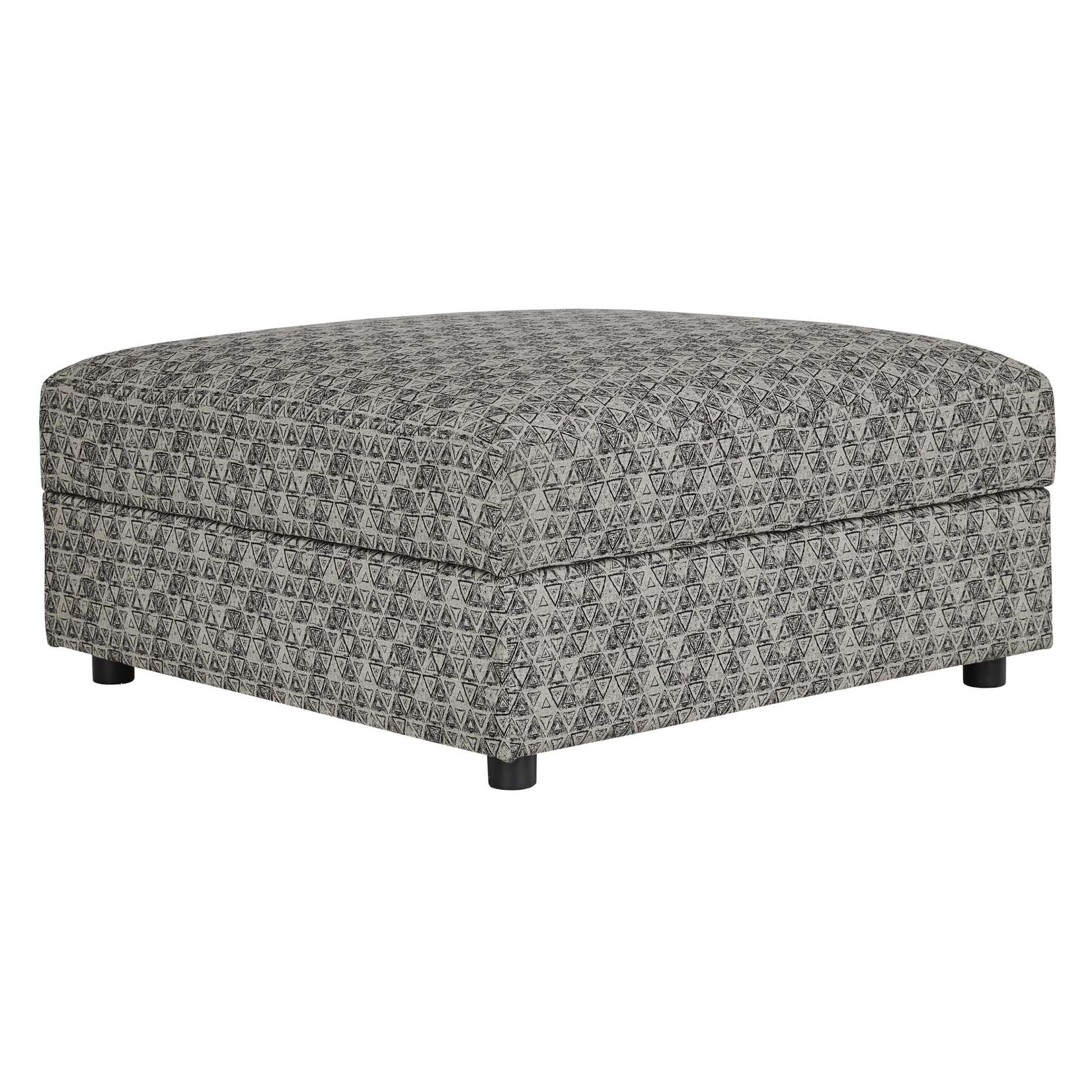 Contemporary Polyester Upholstered Ottoman With Storage, Gray And Black By Benzara | Ottomans |  Modishstore 