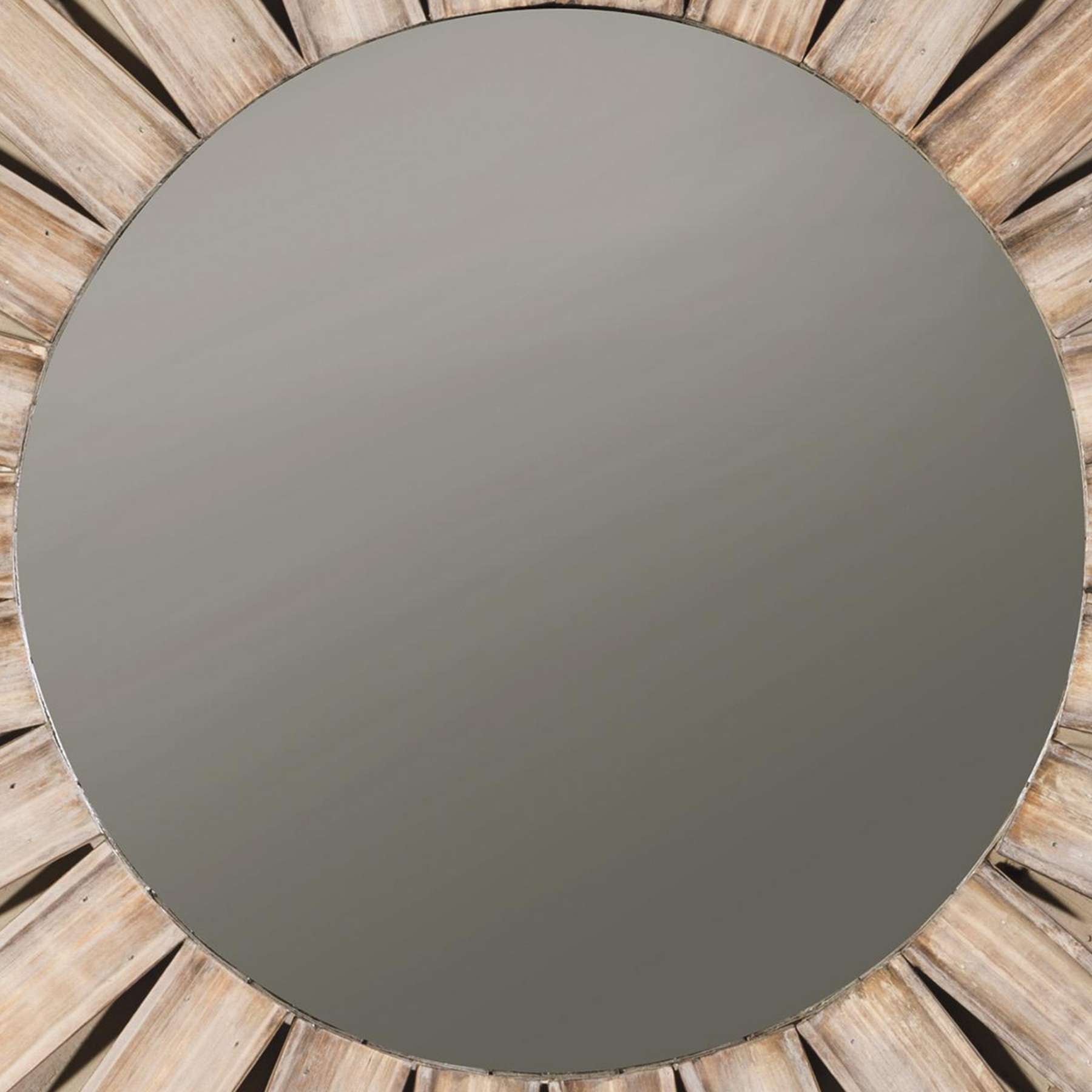 Contemporary Style Accent Mirror With Sun Burst Frame, Brown And Silver By Benzara | Mirrors |  Modishstore  - 5
