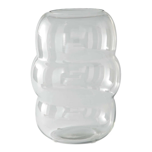 Contemporary Style Bee Hive Shaped Glass Vase, Large, Clear By Benzara | Vases |  Modishstore 