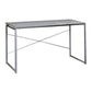 Sled Base Rectangular Table With X Shape Back And Wood Top,Gray And Silver By Benzara | Side Tables |  Modishstore 