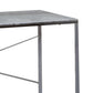 Sled Base Rectangular Table With X Shape Back And Wood Top,Gray And Silver By Benzara | Side Tables |  Modishstore  - 3