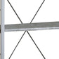 Industrial Bookshelf With 4 Shelves And Open Metal Frame, Silver And Gray By Benzara | Bookcases |  Modishstore  - 4