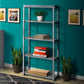 Industrial Bookshelf With 4 Shelves And Open Metal Frame, Silver And Gray By Benzara | Bookcases |  Modishstore 