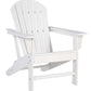 Contemporary Plastic Adirondack Chair With Slatted Back, White By Benzara | Outdoor Chairs |  Modishstore  - 5