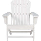Contemporary Plastic Adirondack Chair With Slatted Back, White By Benzara | Outdoor Chairs |  Modishstore 