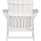 Contemporary Plastic Adirondack Chair With Slatted Back, White By Benzara | Outdoor Chairs |  Modishstore  - 3