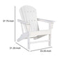 Contemporary Plastic Adirondack Chair With Slatted Back, White By Benzara | Outdoor Chairs |  Modishstore  - 2