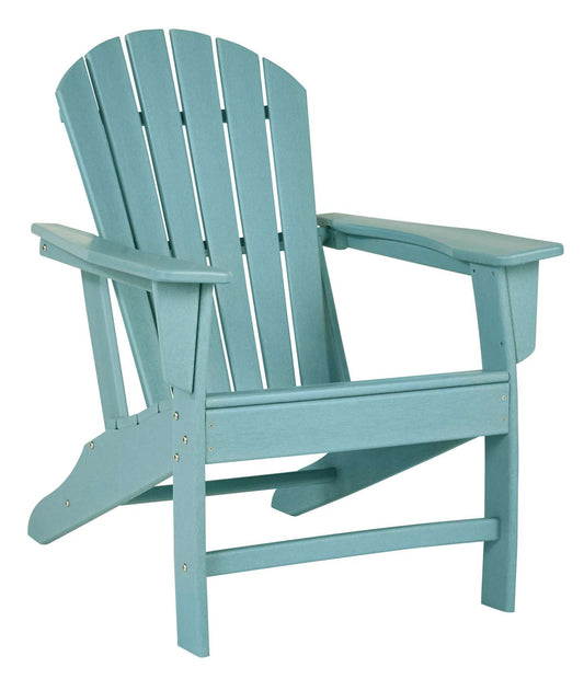 Contemporary Plastic Adirondack Chair With Slatted Back, Turquoise By Benzara | Outdoor Chairs |  Modishstore 
