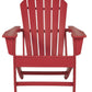 Contemporary Plastic Adirondack Chair With Slatted Back, Red By Benzara | Outdoor Chairs |  Modishstore 