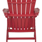 Contemporary Plastic Adirondack Chair With Slatted Back, Red By Benzara | Outdoor Chairs |  Modishstore  - 3