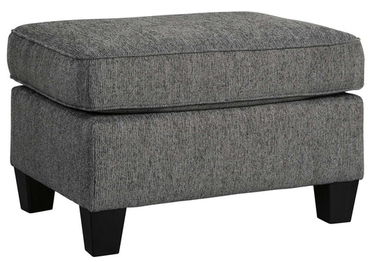 Square Wooden Ottoman With Textured Upholstery And Tapered Legs, Gray By Benzara | Ottomans |  Modishstore 