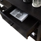 Two Drawer Console Table With Two Open Shelves And Block Legs, Dark Brown By Benzara | Console Tables |  Modishstore  - 4