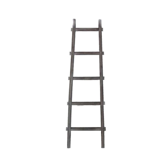 Transitional Style Wooden Decor Ladder With 5 Steps, Gray By Benzara | Shelves & Shelving Units |  Modishstore 