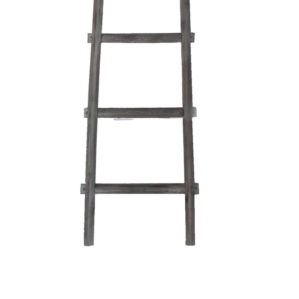 Transitional Style Wooden Decor Ladder With 5 Steps, Gray By Benzara | Shelves & Shelving Units |  Modishstore  - 3