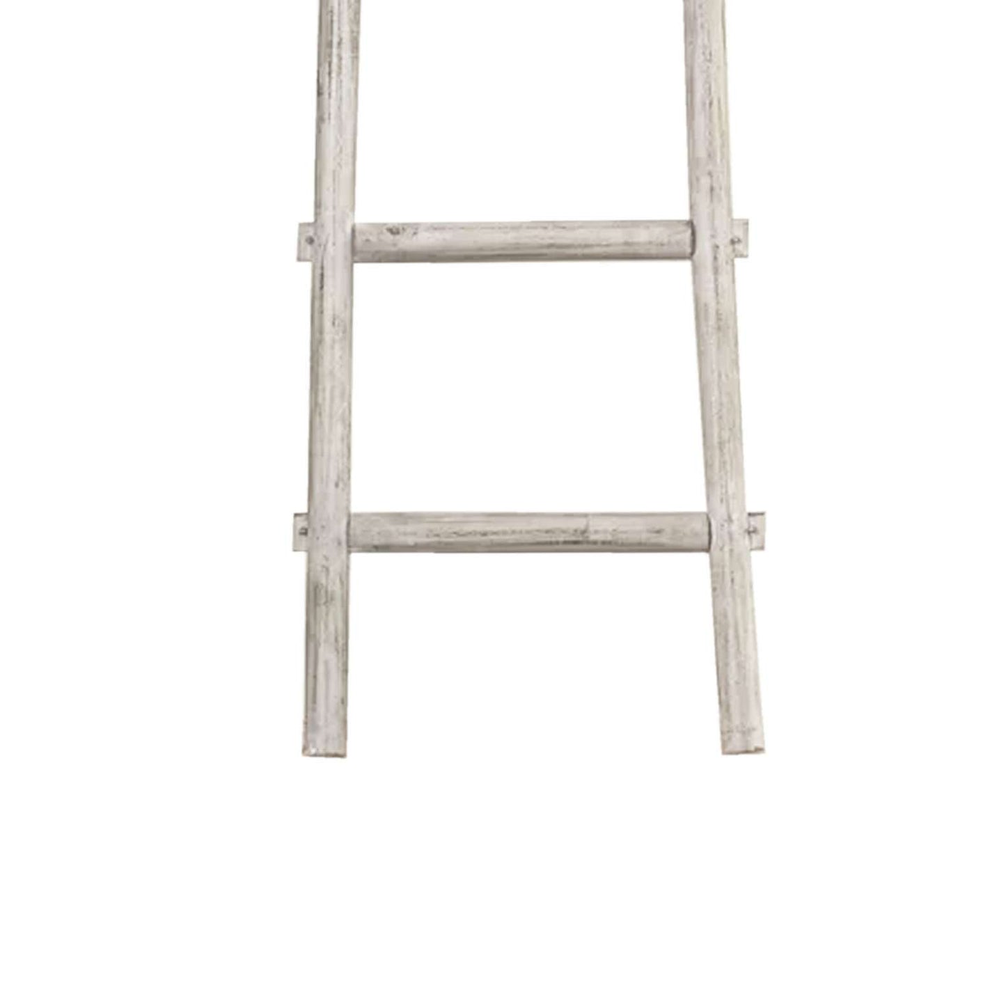 Transitional Style Wooden Decor Ladder With 5 Steps, White By Benzara | Shelves & Shelving Units |  Modishstore  - 3