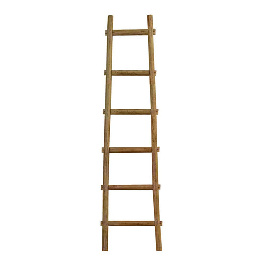 Transitional Style Wooden Decor Ladder With 6 Steps, Brown By Benzara | Shelves & Shelving Units |  Modishstore 