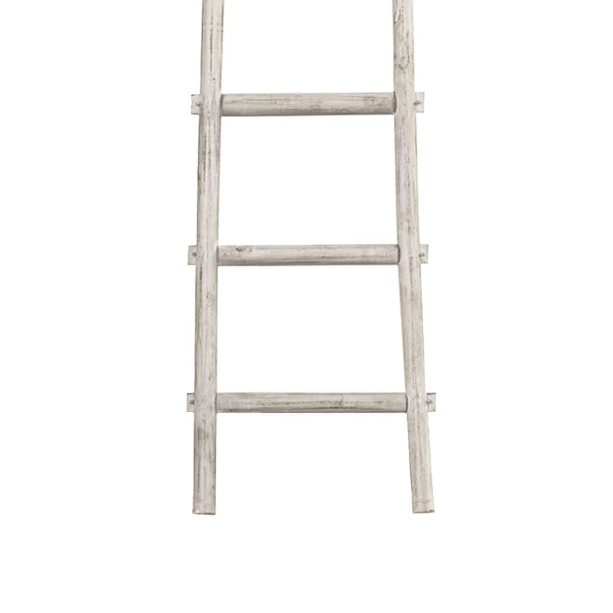Transitional Style Wooden Decor Ladder With 6 Steps, White By Benzara | Shelves & Shelving Units |  Modishstore  - 3