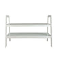 Contemporary Ladder Style Tv Stand With 2 Open Cut Shelves, White By Benzara | TV Stands |  Modishstore 