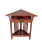 Mission Style Wooden Corner Table With 1 Drawer And Bottom Shelf, Brown By Benzara | Side Tables |  Modishstore  - 4