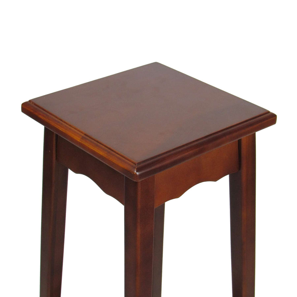 39.5 Inch Plant Stand With Tapered Slanted Legs And Bottom Shelf, Brown By Benzara | Side Tables |  Modishstore  - 4