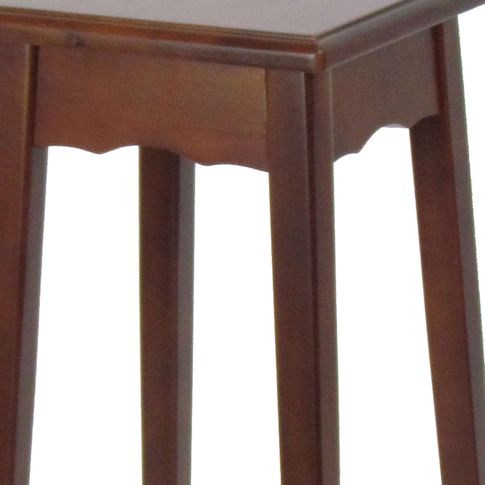 39.5 Inch Plant Stand With Tapered Slanted Legs And Bottom Shelf, Brown By Benzara | Side Tables |  Modishstore  - 3