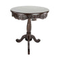 Traditional Style Lamp Table With Circular Top And Pedestal Base,Dark Brown By Benzara | Side Tables |  Modishstore  - 5