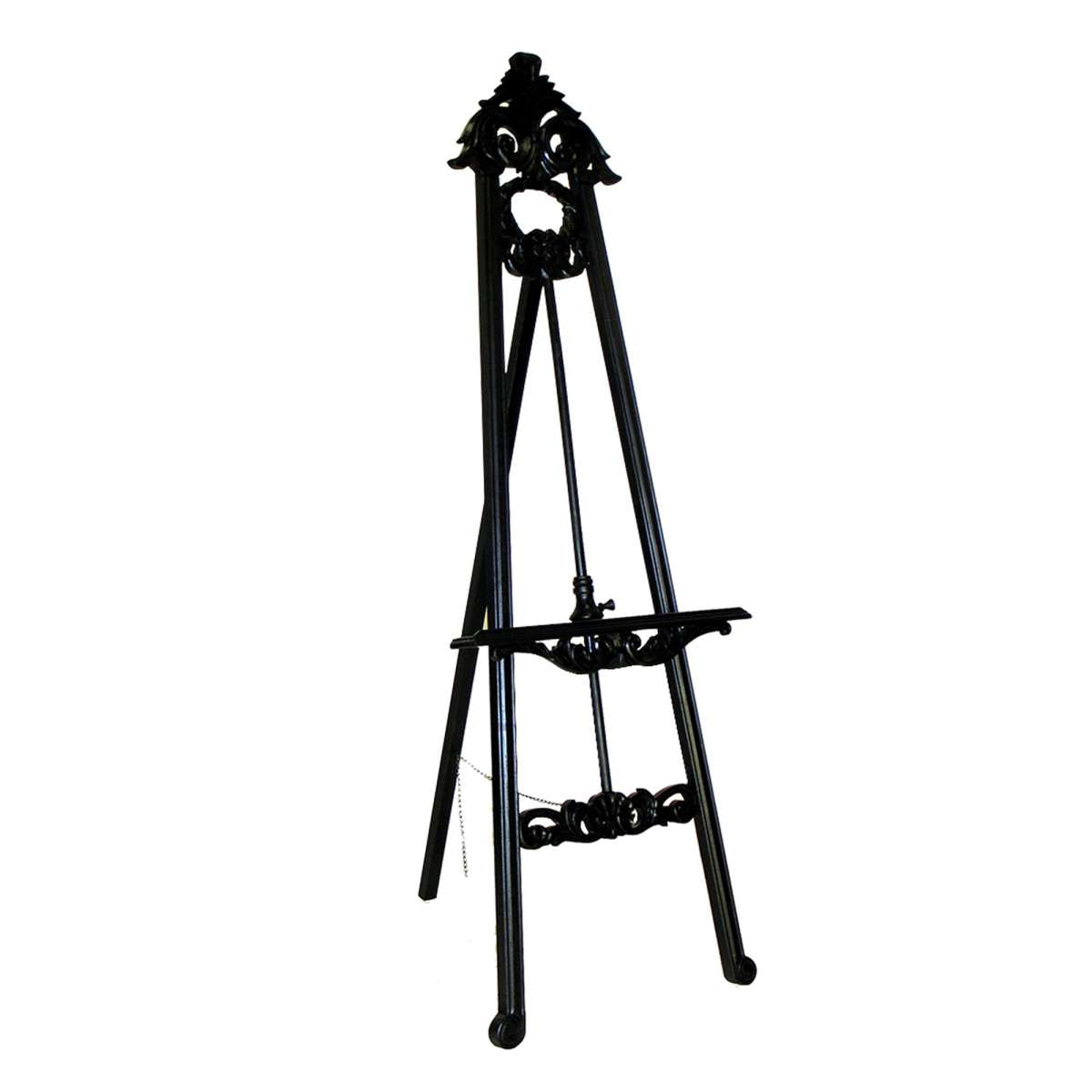 Traditional Style Bishop Easel With Angular Legs, Antique Black By Benzara | Sculptures |  Modishstore 