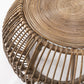 Handwoven Round Rattan Coffee Table With Concentric Circle Top, Brown By Benzara | Coffee Tables |  Modishstore  - 4
