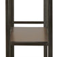 5 Shelves Asymmetric Design Bookcase With Metal Frame, Brown And Black By Benzara | Bookcases | Modishstore - 4