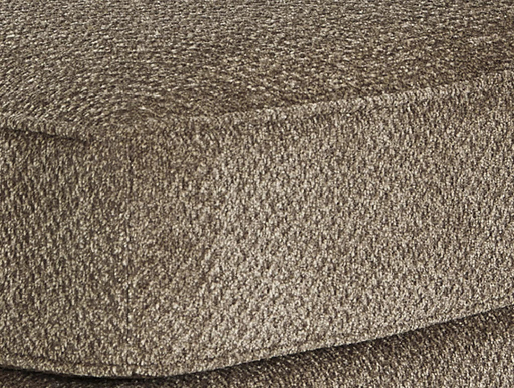 Fabric Upholstered Square Oversized Ottoman With Tapered Block Legs, Brown By Benzara | Ottomans |  Modishstore  - 4