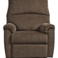 Fabric Upholstered Zero Wall Recliner With Pillow Top Armrests, Brown By Benzara | Chairs & Recliners |  Modishstore 