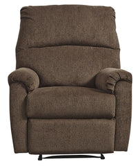 Fabric Upholstered Zero Wall Recliner With Pillow Top Armrests