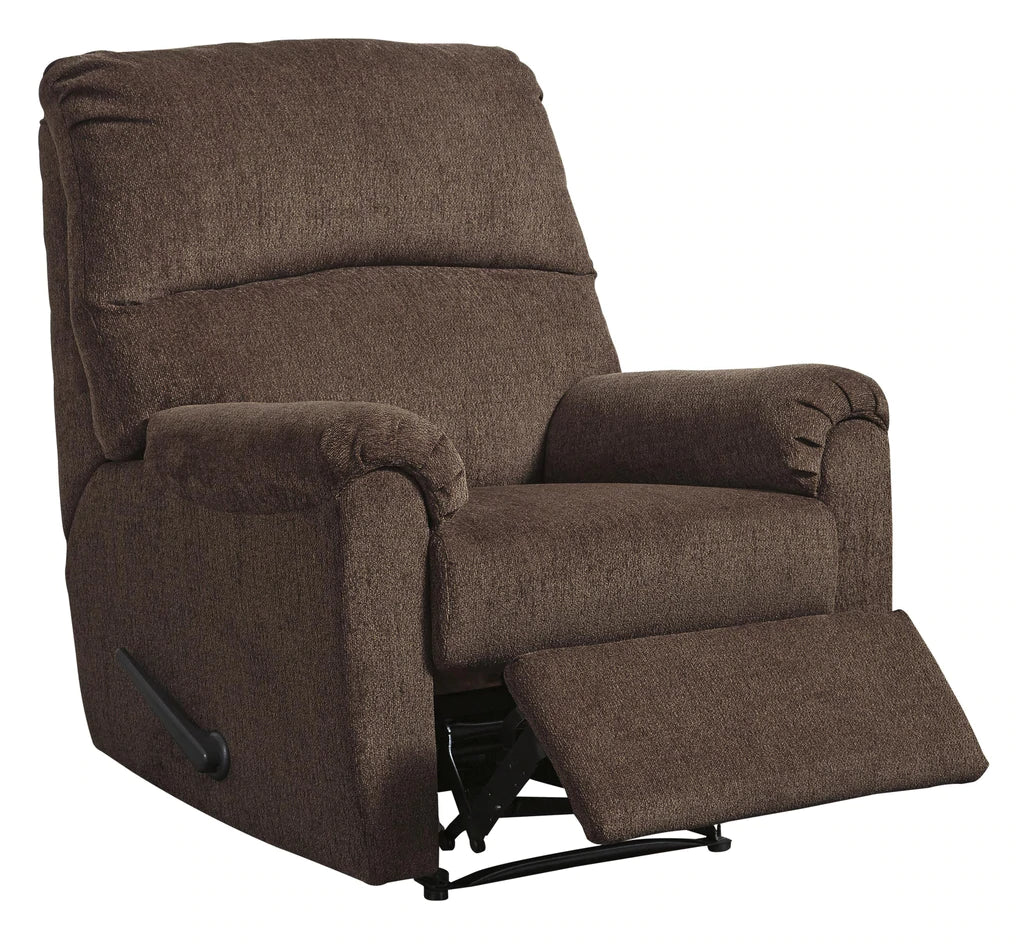 Fabric Upholstered Zero Wall Recliner With Pillow Top Armrests, Brown By Benzara | Chairs & Recliners |  Modishstore  - 3