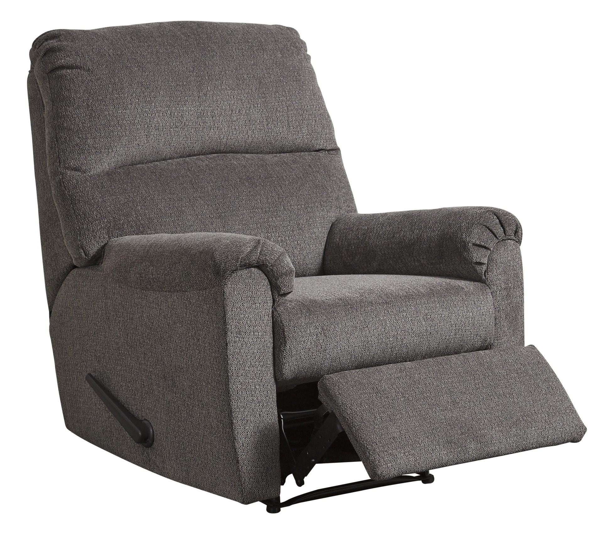 Fabric Upholstered Zero Wall Recliner With Pillow Top Armrests, Gray By Benzara | Chairs & Recliners | Modishstore - 5